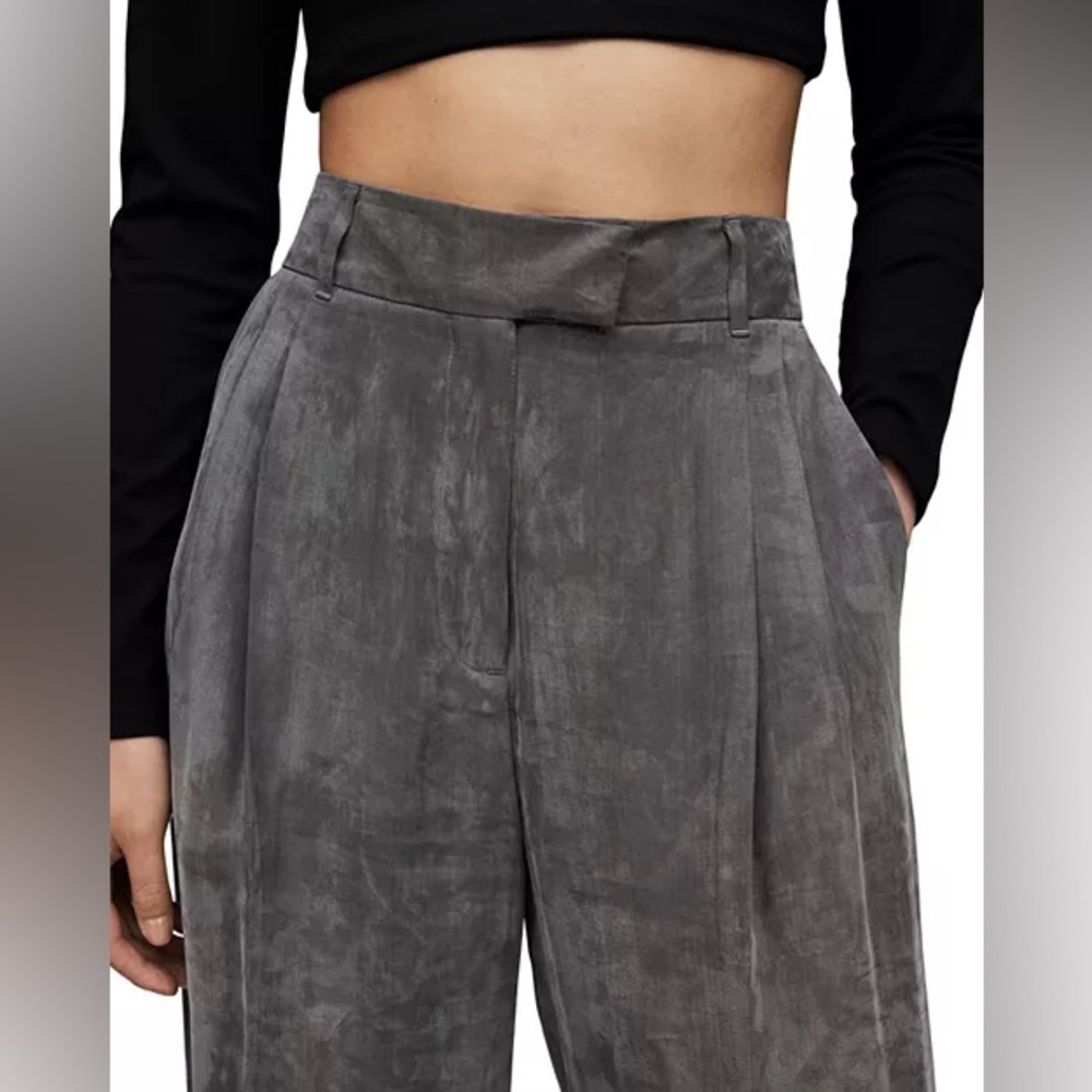 AllSaints The Elle Pants In Grey Size 6 New - Picture 5 of 12